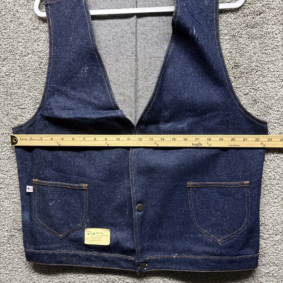 Vintage AFSCME White Oak Cone Denim Mens Vest XL 30th Convention Vegas 1992 NEW - Picture 10 of 16